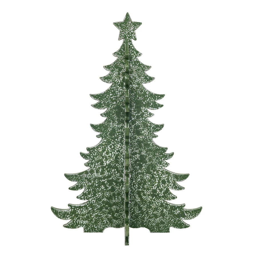 Distressed Green Interlocking Christmas Tree