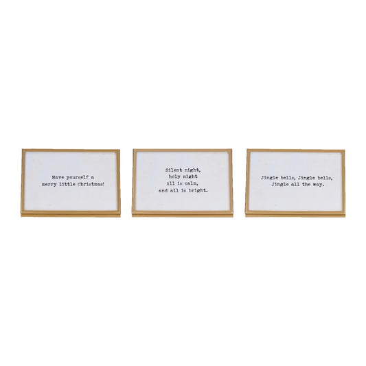 Gold & Glass Frames with Christmas Sayings