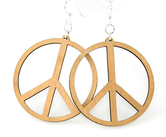 Large Peace Sign Earrings