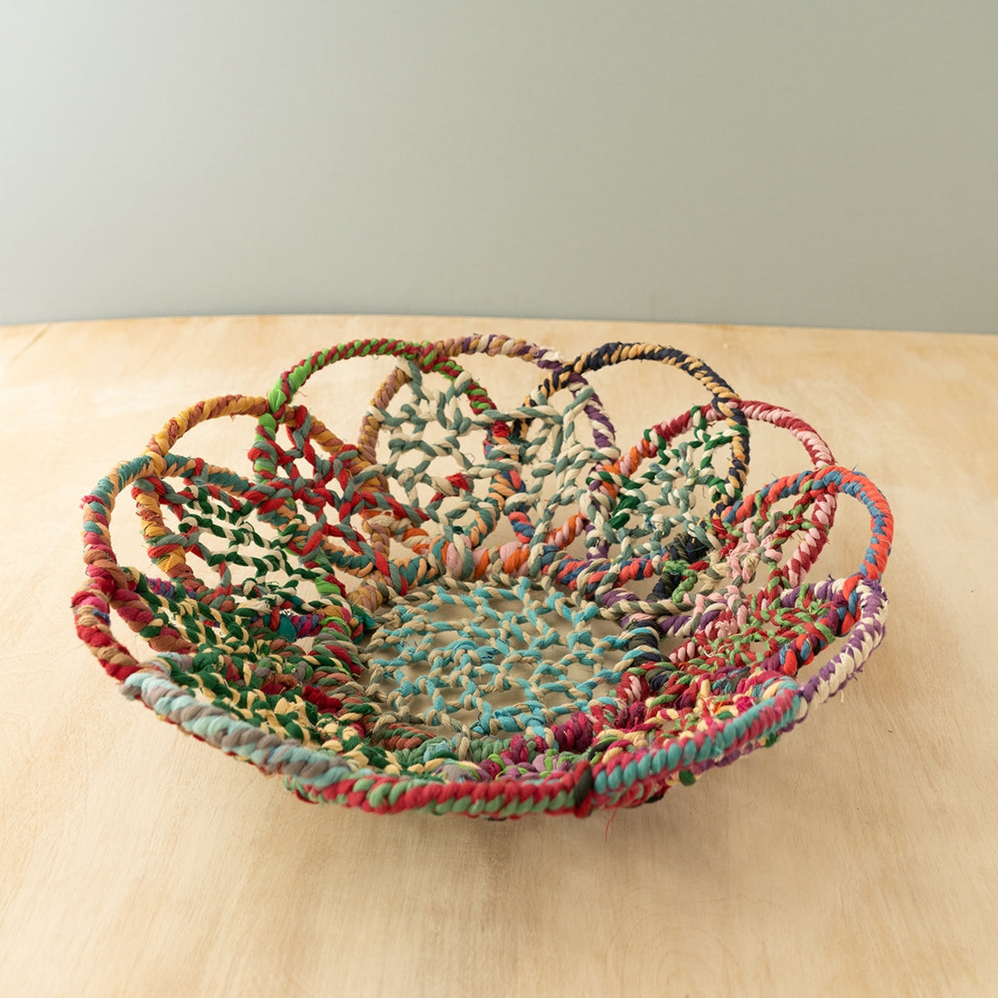 Colored Jute Flower Basket-16"