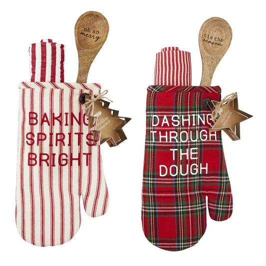 Red Oven Mitt Towel Sets