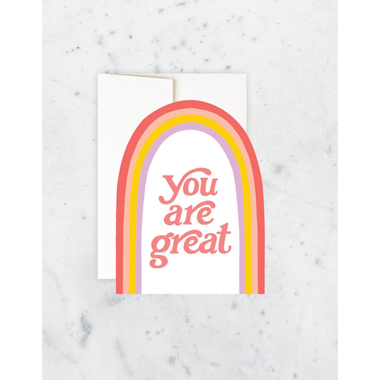 Great Rainbow Die Cut Card