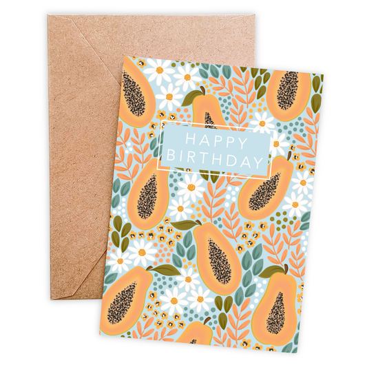 Papaya Happy Birthday Card