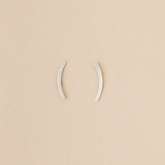 Silver Comet Curve Earring