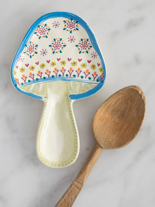 Ceramic Spoon Rest - Mushroom