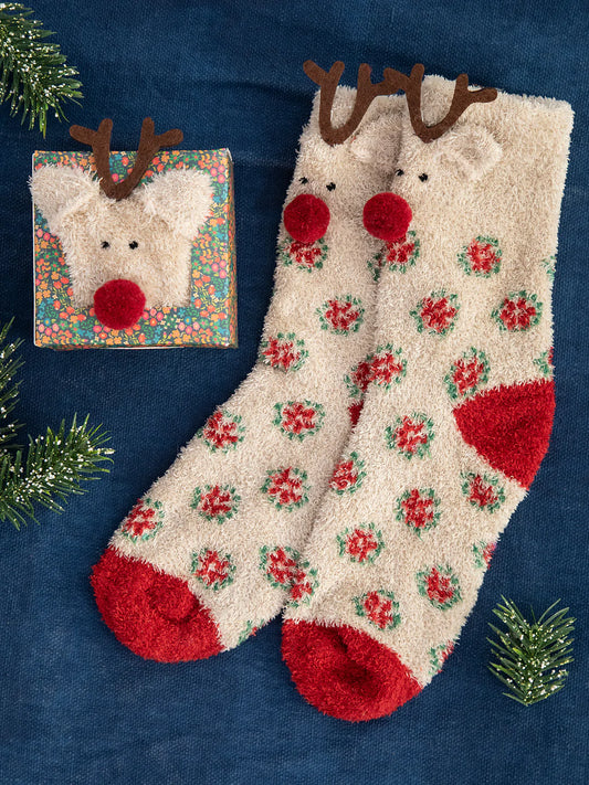 Reindeer Cozy Socks