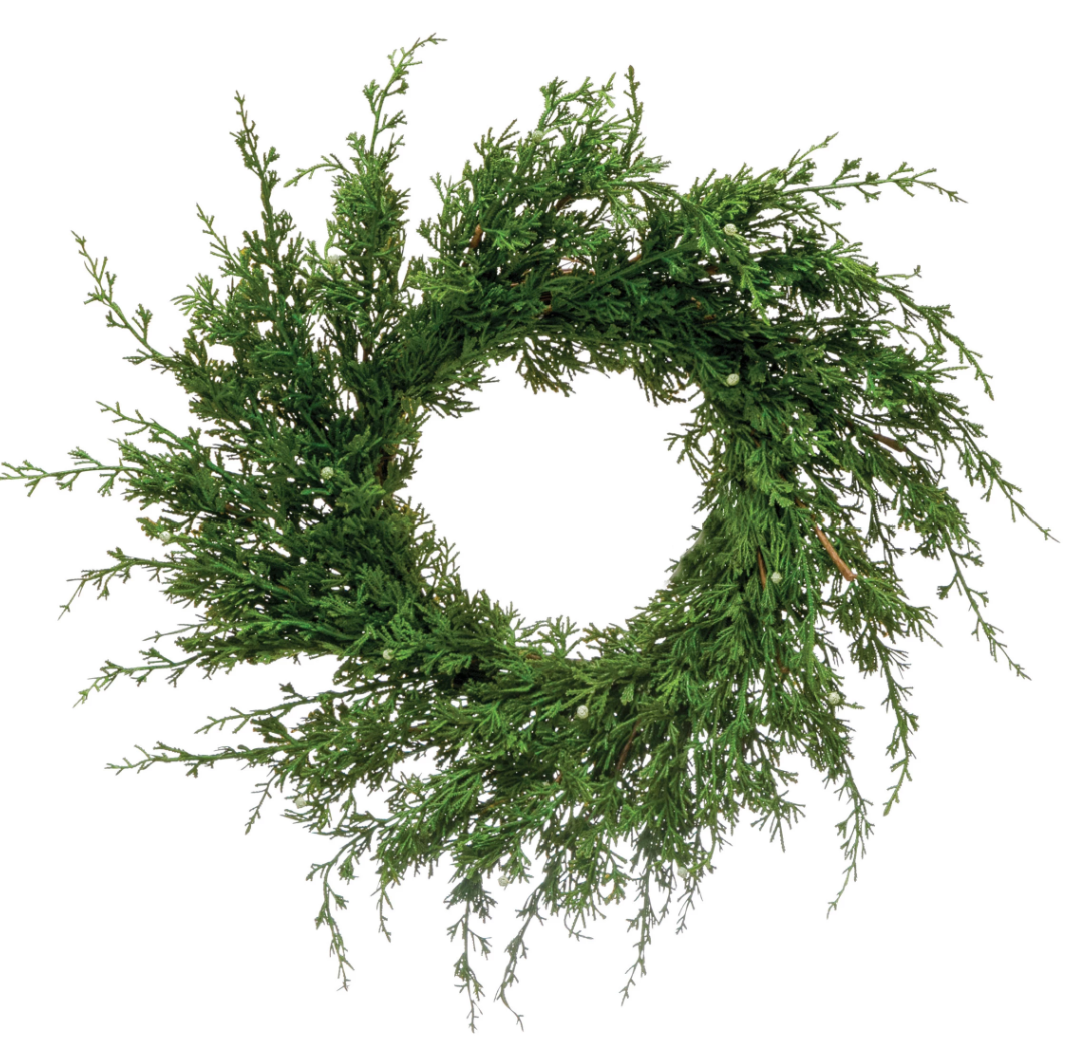 Faux Juniper Wreaths