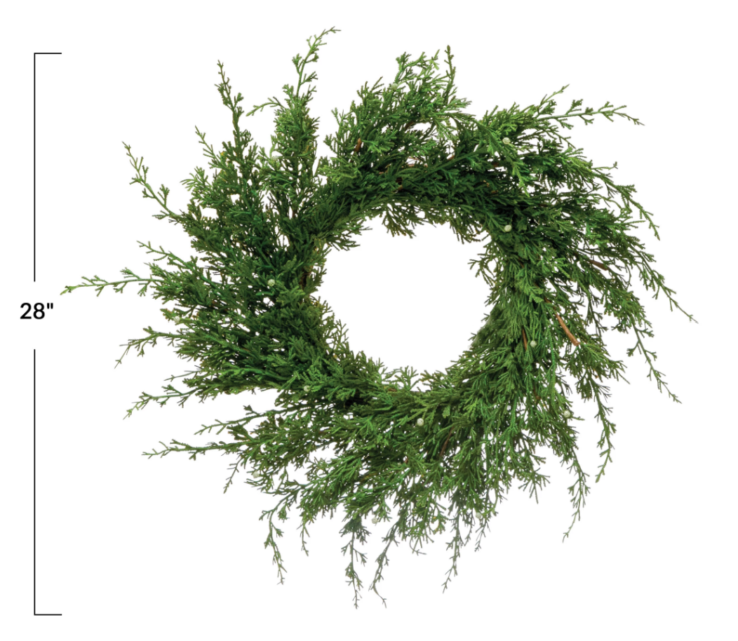 Faux Juniper Wreaths