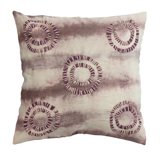 Plum Tie-Dye Pillow