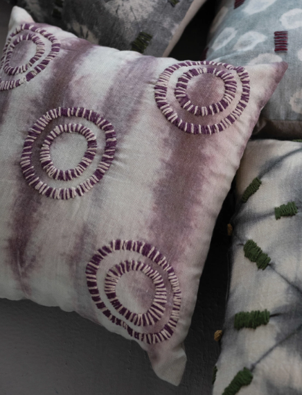 Plum Tie-Dye Pillow