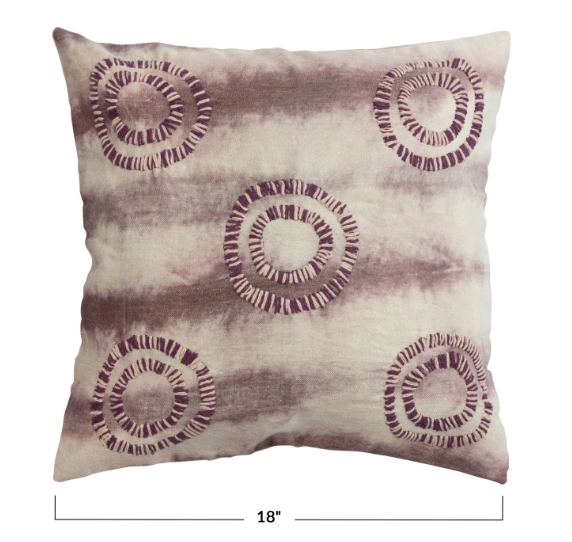 Plum Tie-Dye Pillow