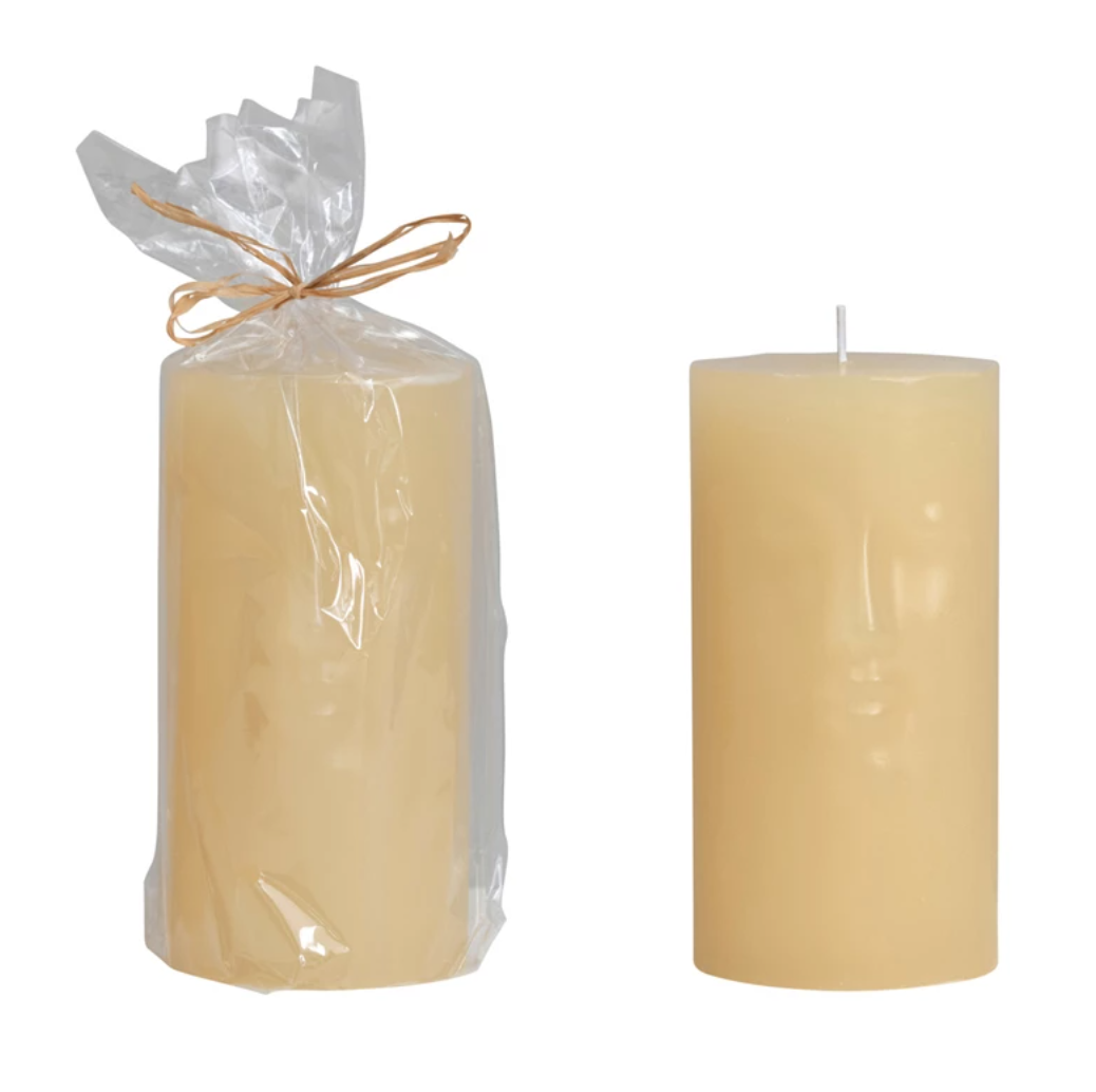 6 Unscented Totem Pillar Wax Candle