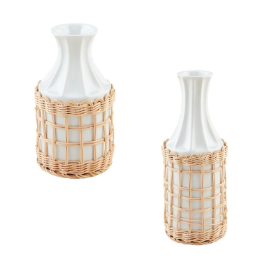 Woven Wrapped Vases