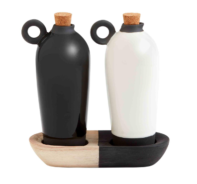 Black & White Oil & Vinegar Set