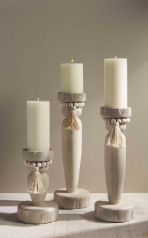 Bead Tassel Candlesticks