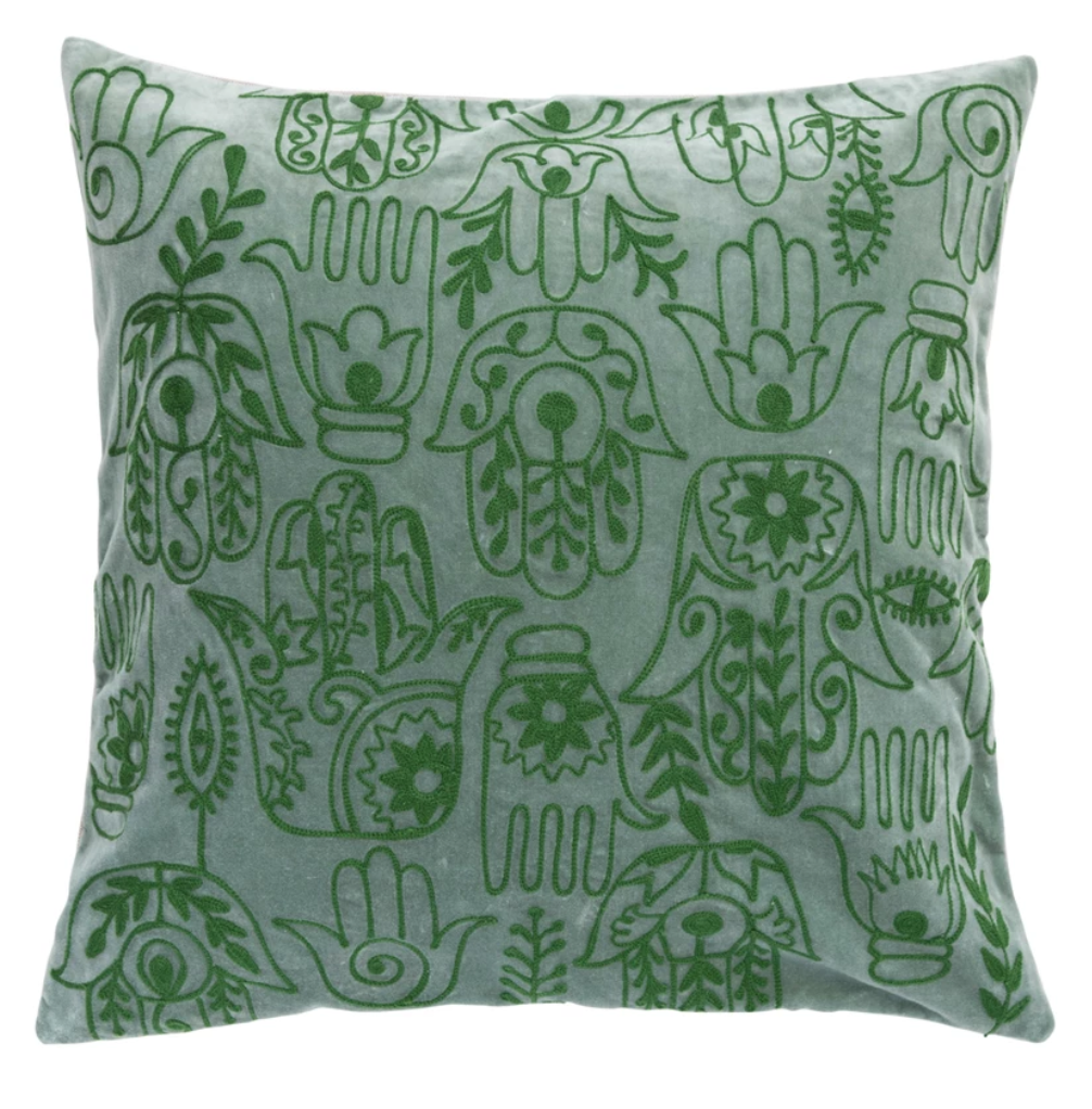 Hamsa Hand Velvet Pillow