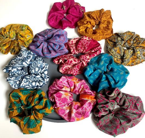 Silk Boho Scrunchies