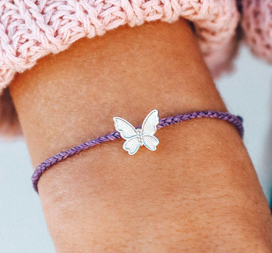 Butterfly in Flight Puravida Bracelet-Light Purple