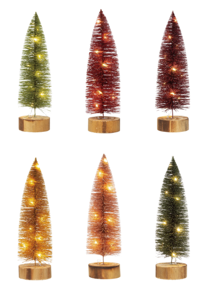 Flocked Mini Bottle Brush Tree Set – Kennedy Sue Gift & Home