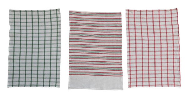 Christmas Waffle Weave Tea Towels