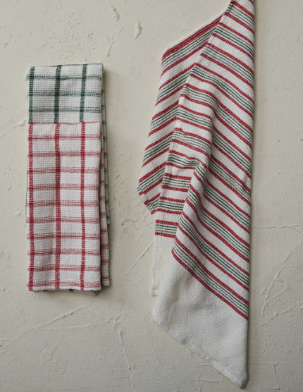 Christmas Waffle Weave Tea Towels