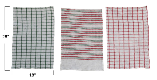 Christmas Waffle Weave Tea Towels