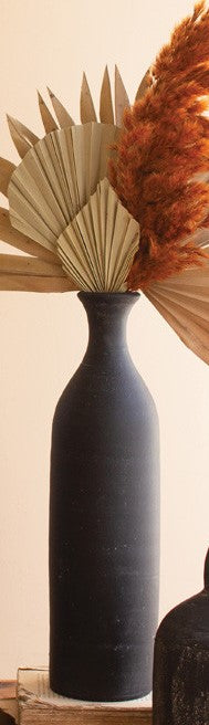 Modern Black Clay Vases