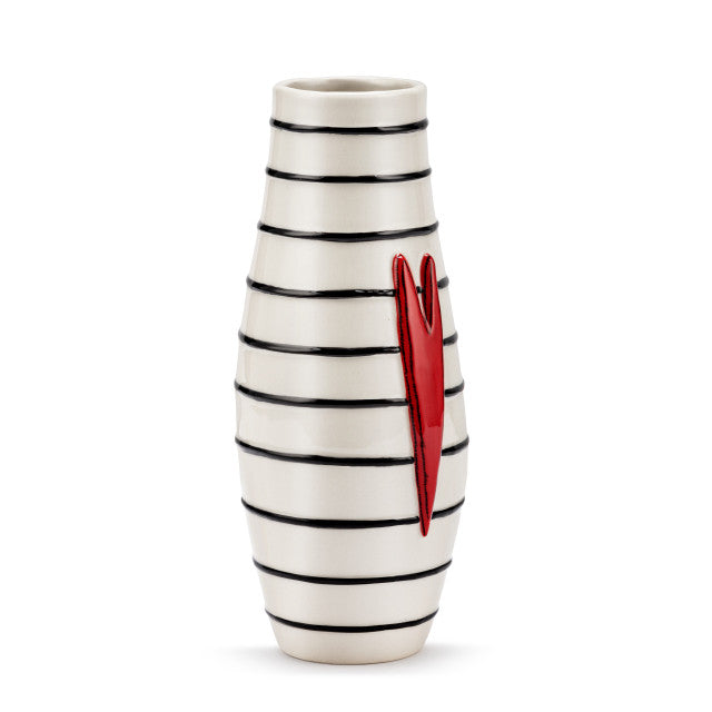 Black Striped Large Vase