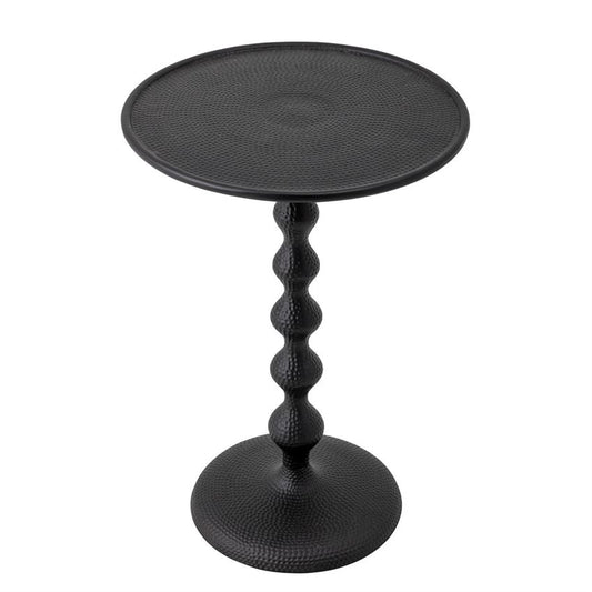 Matte Black Hammered Metal Table