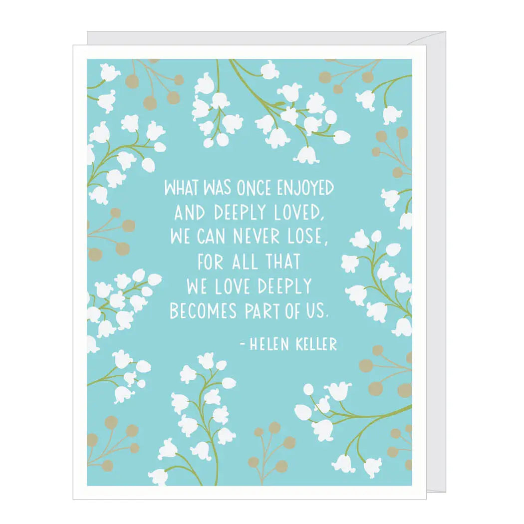 Helen Keller Quote Sympathy/Support Card