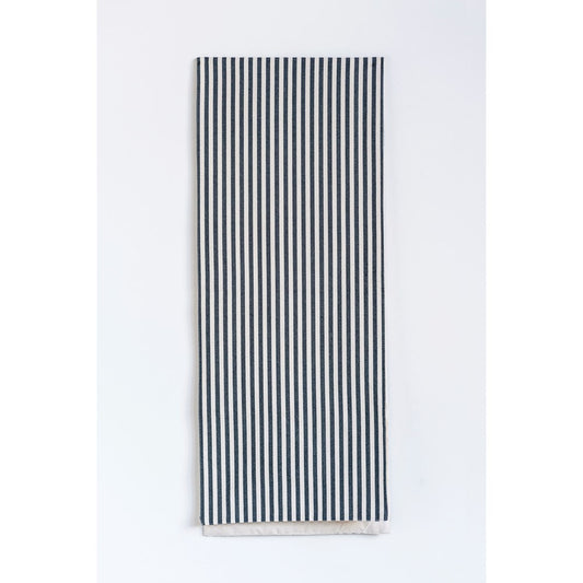 Black & Cream Striped Table Runner