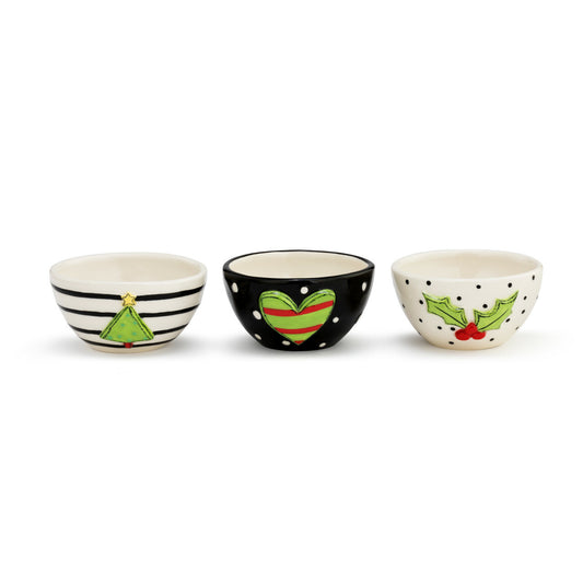 Christmas Pattern Dip Bowls