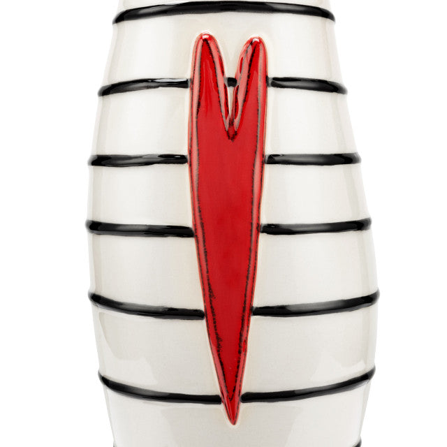 Black Striped Large Vase