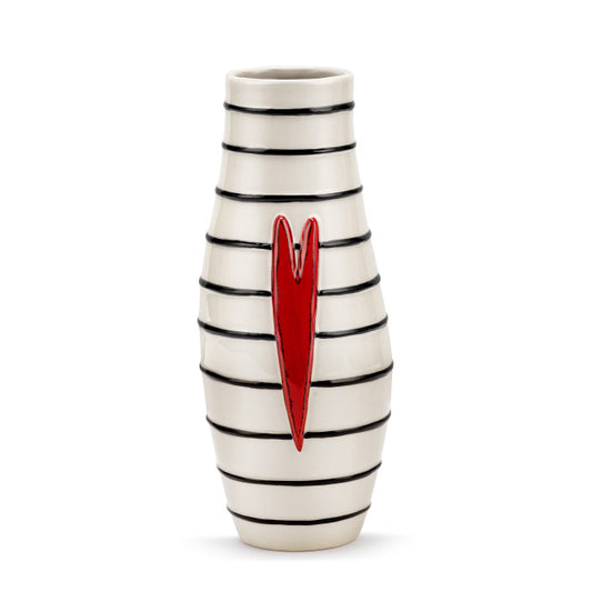 Black Striped Large Vase