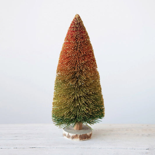 Orange Ombre Bottle Brush Tree