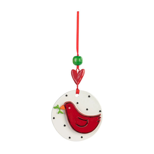 Cardinal & Polka Dots Ornament